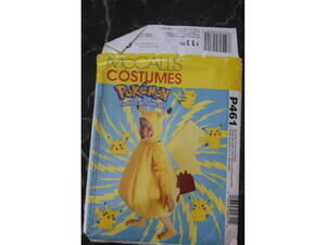 McCall's Pokemon Pikachu Costume Pattern P461 uncut